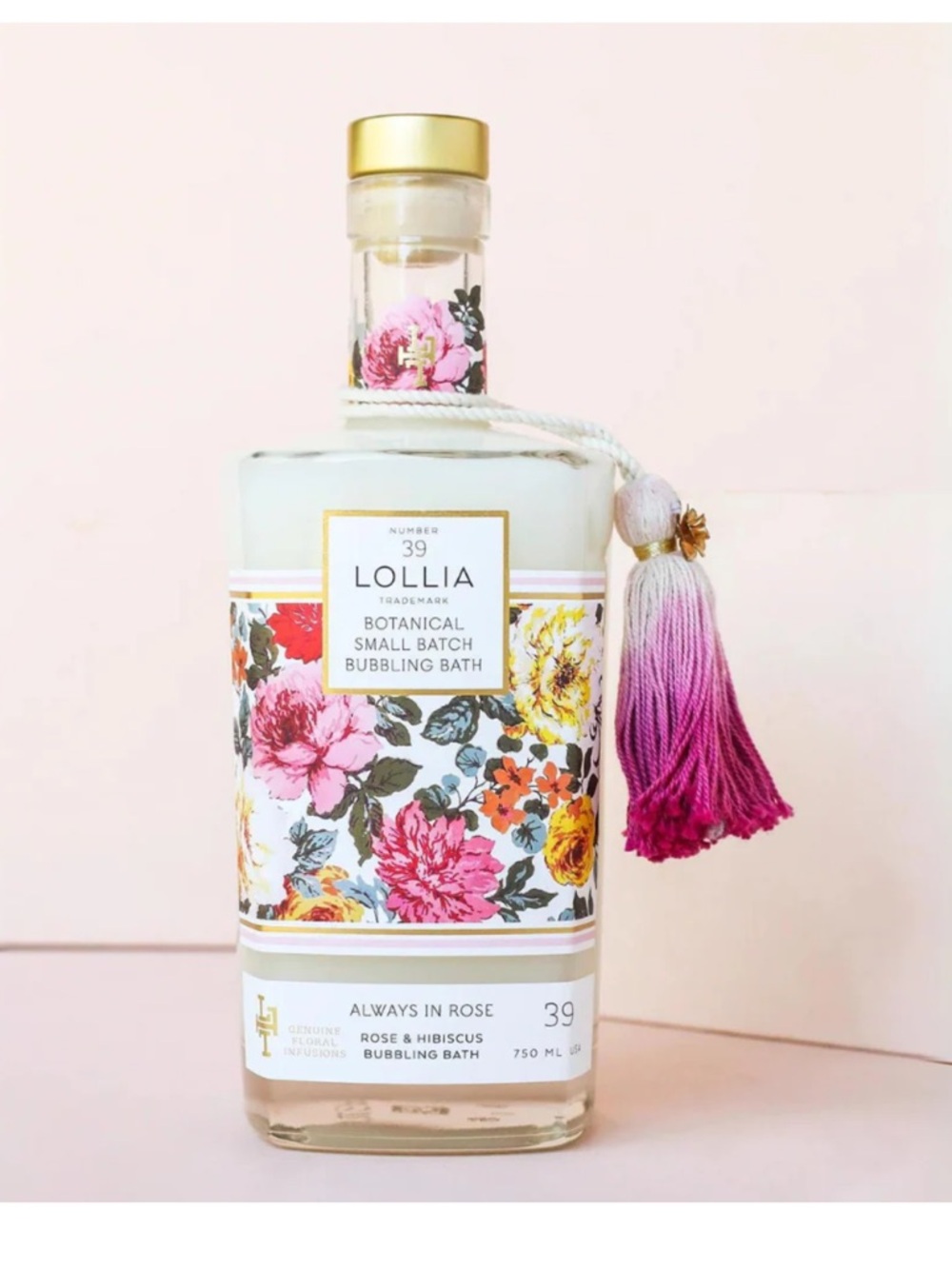 Lolli Always in Rose Pink & Yellow Botanical Bubbling Bath